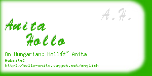 anita hollo business card